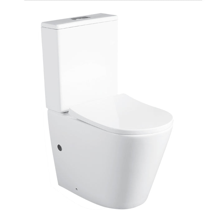 AMALFI Rimless Short projection Wall Faced Toilet Suite - GlazeX Bathware + Glazing