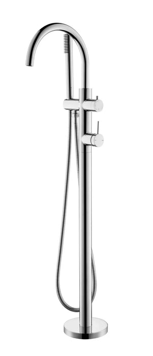 Mica Freestanding Bath Mixer with Hand Shower - GlazeX Bathware + Glazing