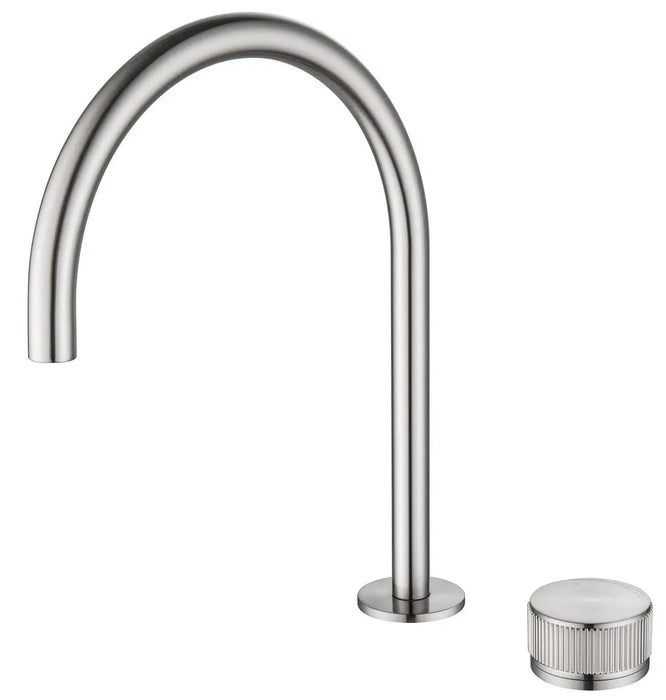 Mica Fluted Gooseneck Hob Sink/Basin Mixer Set - GlazeX Bathware + Glazing