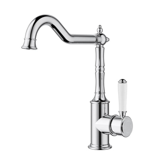Clasico Sink Mixer Curve - Ceramic Handle - GlazeX Bathware + Glazing