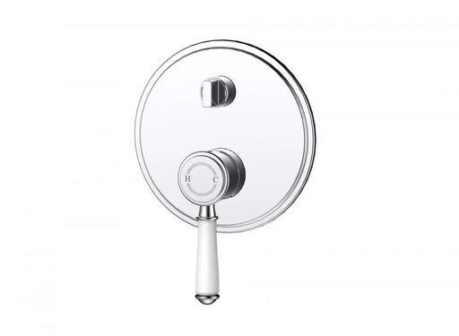 Shower Mixer with Diverter - Trim Kit - Ceramic Handle - GlazeX Bathware + Glazing