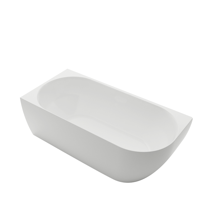 Positano 1600 Corner LH Freestanding Bath Matte White - GlazeX Bathware + Glazing