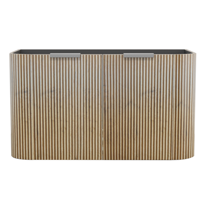 Positano Curved Fluted 900mm Wall Hung Vanity - GlazeX Bathware + Glazing