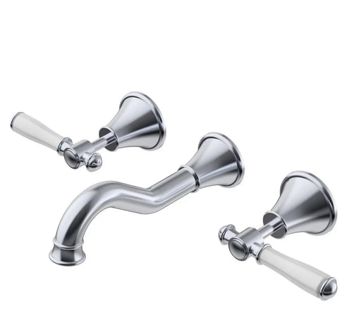 Clasico Wall Basin/Bath Set - Ceramic Handle - GlazeX Bathware + Glazing