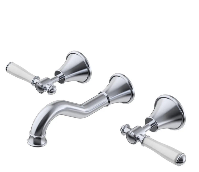 Clasico Wall Basin/Bath Set - Ceramic Handle - GlazeX Bathware + Glazing