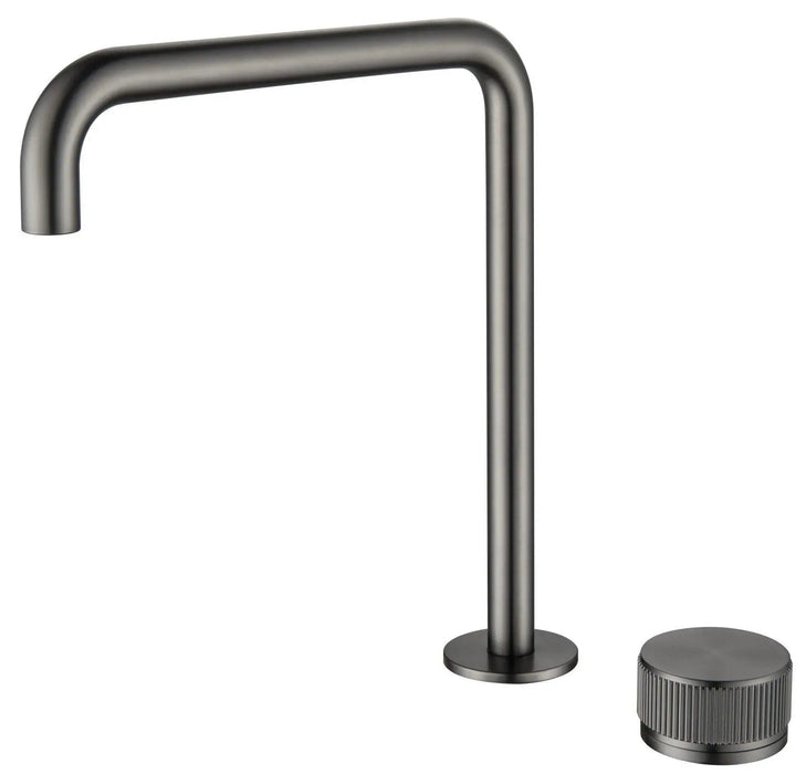 Mica Fluted Soft-Square Hob Sink/Basin Mixer Set - GlazeX Bathware + Glazing