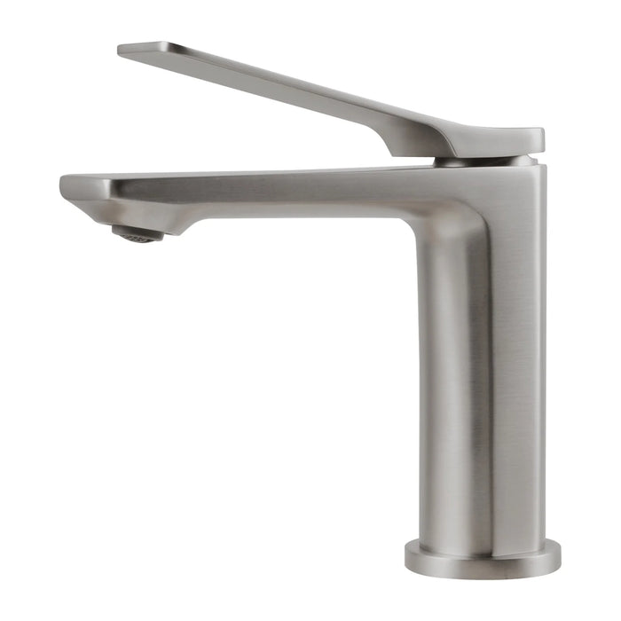 RUSHY Short Basin Mixer Brushed Nickel