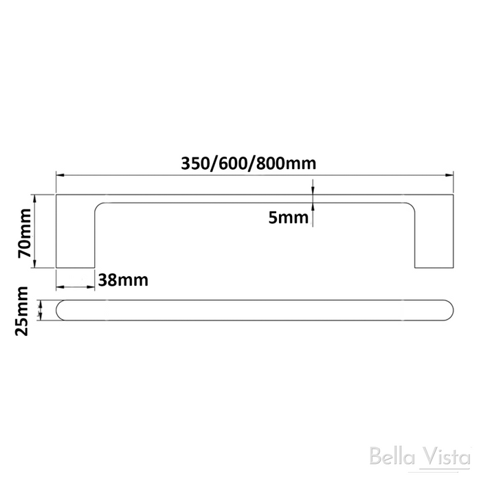 Supra Single Towel Rail - 350mm