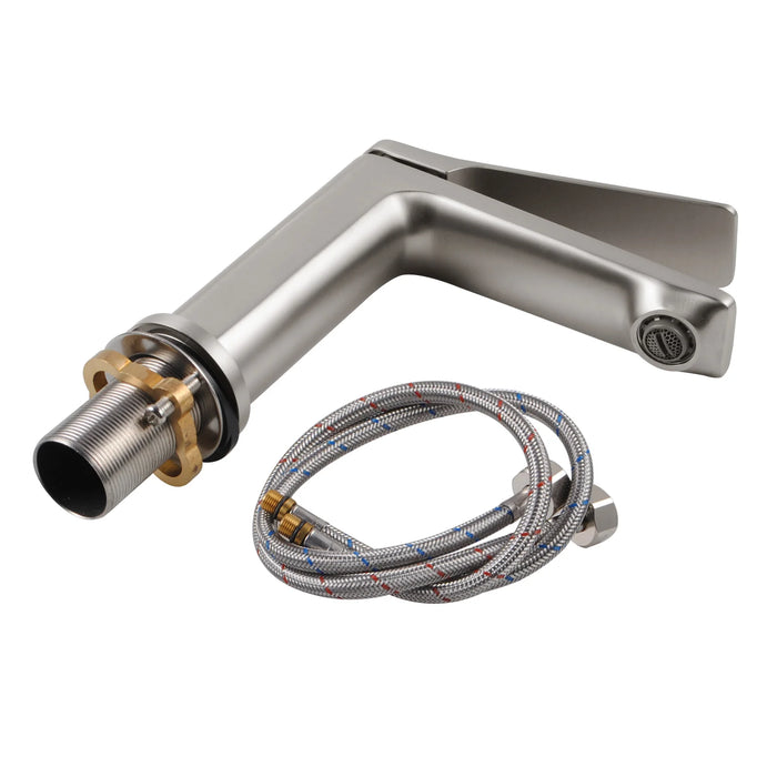RUSHY Short Basin Mixer Brushed Nickel