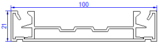 Slimline Tile Insert - 100 x 21mm