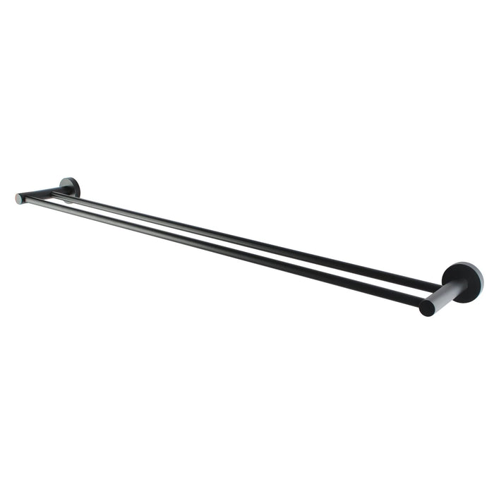LUCID PIN Round Black Double Towel Rail 800mm