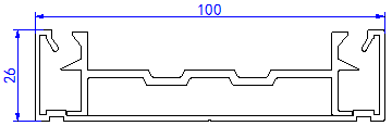 Slimline Tile Insert - 100 x 26mm