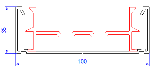 Slimline Tile Insert - 100 x 35mm