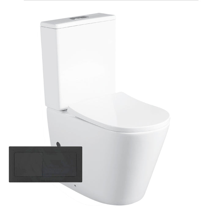 AMALFI Rimless Short projection Wall Faced Toilet Suite - GlazeX Bathware + Glazing