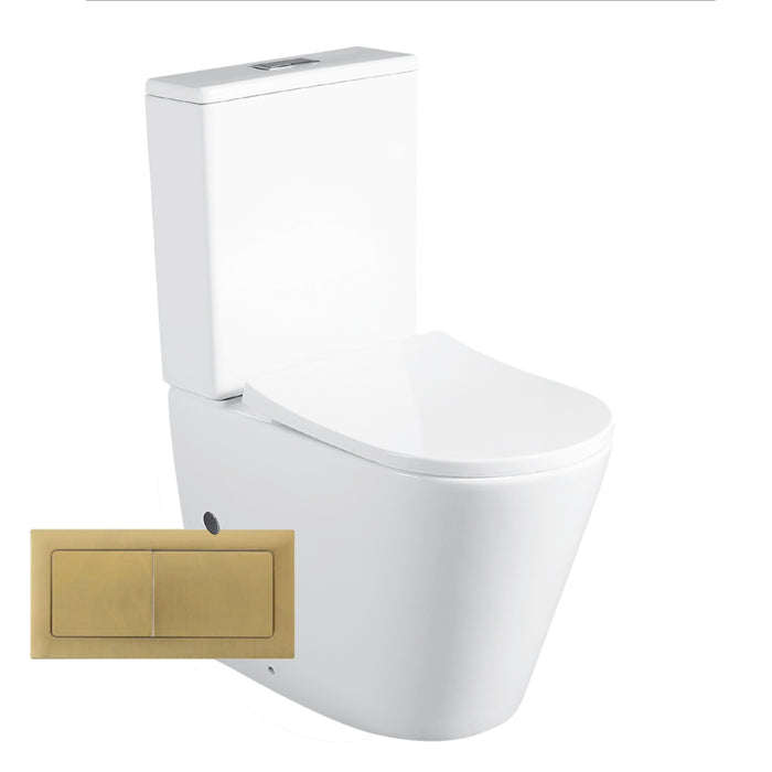 AMALFI Rimless Short projection Wall Faced Toilet Suite - GlazeX Bathware + Glazing