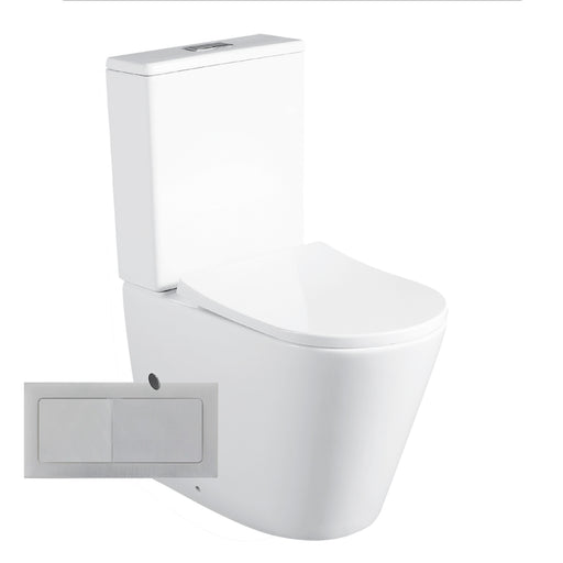 AMALFI Rimless Short projection Wall Faced Toilet Suite - GlazeX Bathware + Glazing