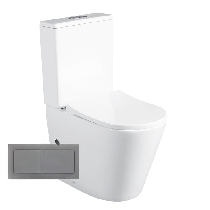 AMALFI Rimless Short projection Wall Faced Toilet Suite - GlazeX Bathware + Glazing
