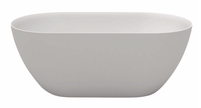 Arese 1600 'Lucite' freestanding bath 255ltr - 8mm Slimline bath with moulded backrest with White O'flow & White popup waste