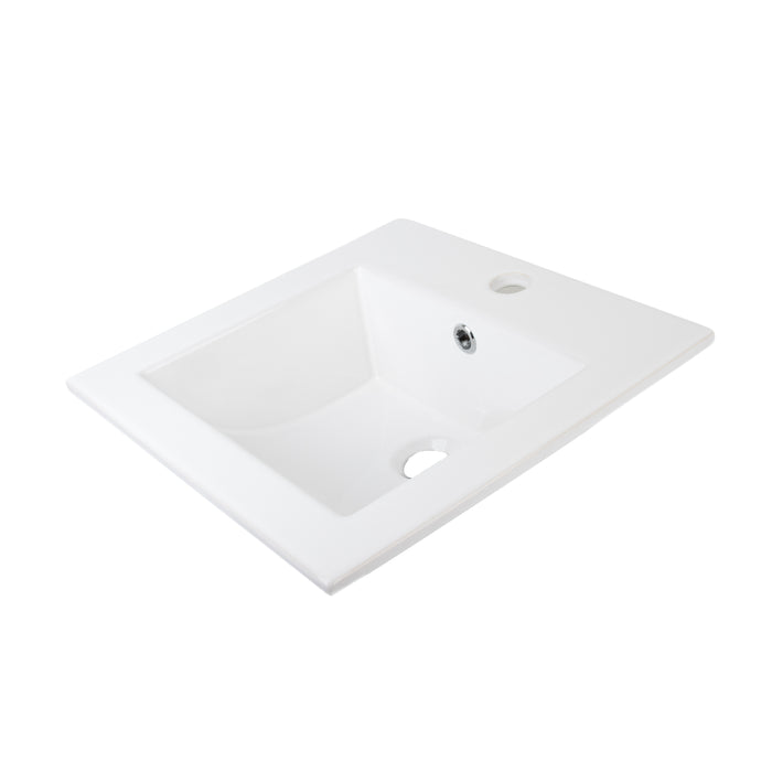 Bianca Square Drop in Basin Gloss White
