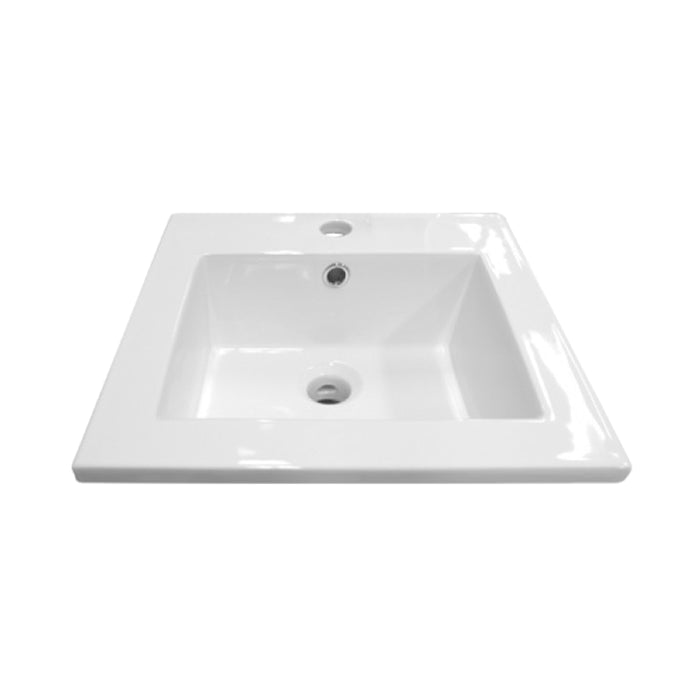 Bianca Square Drop in Basin Gloss White