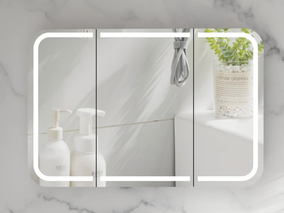 CARYSIL 1200x800mm Grand LED Matte White Shaving Cabinet