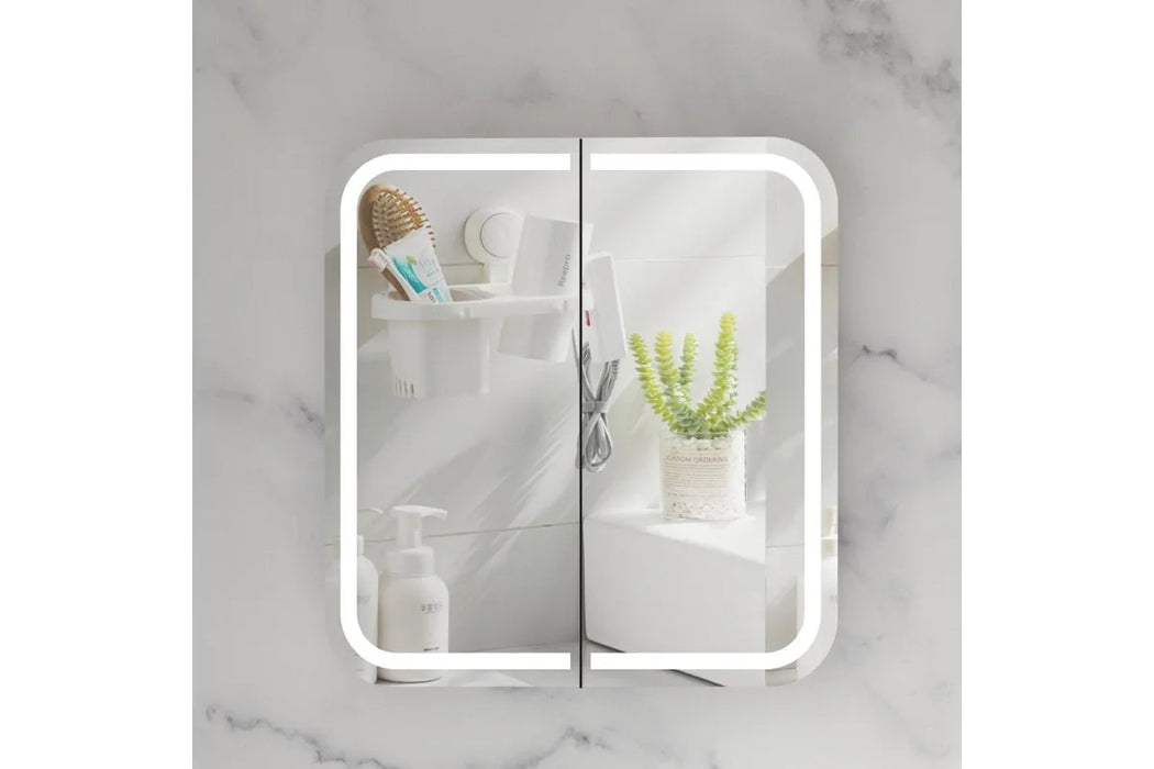 CARYSIL 750x800mm Grand LED MATTE WHITE Shaving Cabinet