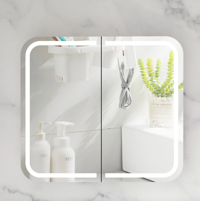 CARYSIL 900x800mm Grand MATTE WHITE LED Shaving Cabinet