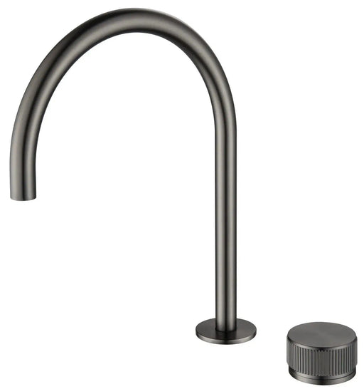 Mica Fluted Gooseneck Hob Sink/Basin Mixer Set - GlazeX Bathware + Glazing