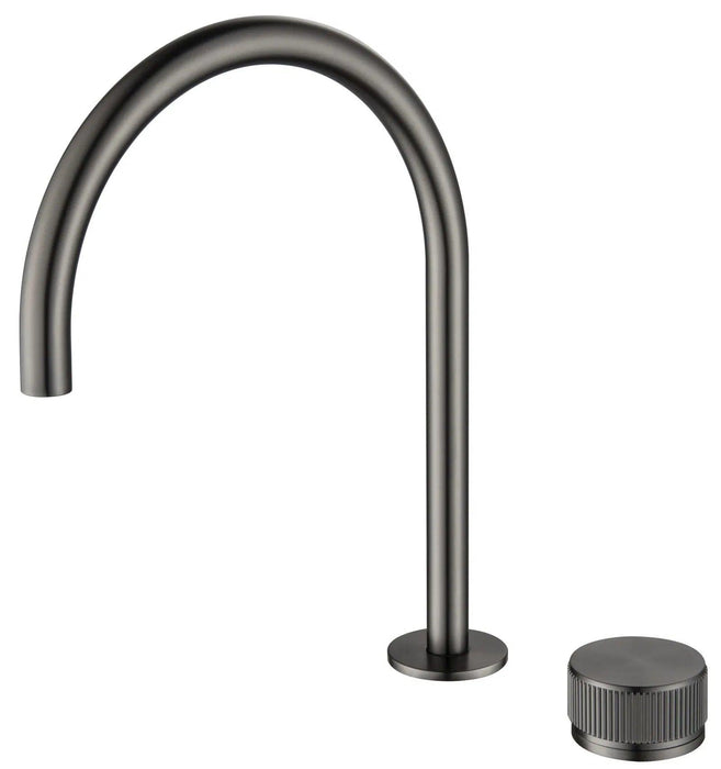 Mica Fluted Gooseneck Hob Sink/Basin Mixer Set - GlazeX Bathware + Glazing