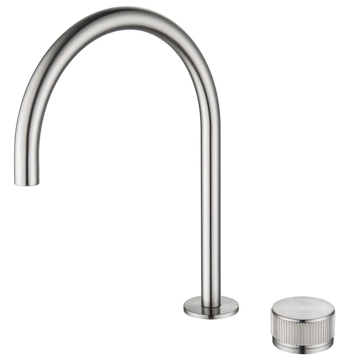 Mica Fluted Gooseneck Hob Sink/Basin Mixer Set - GlazeX Bathware + Glazing