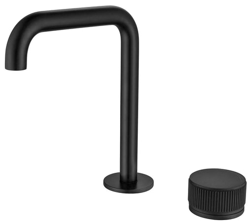 Mica Fluted Soft-Square Hob Basin Mixer Set - GlazeX Bathware + Glazing