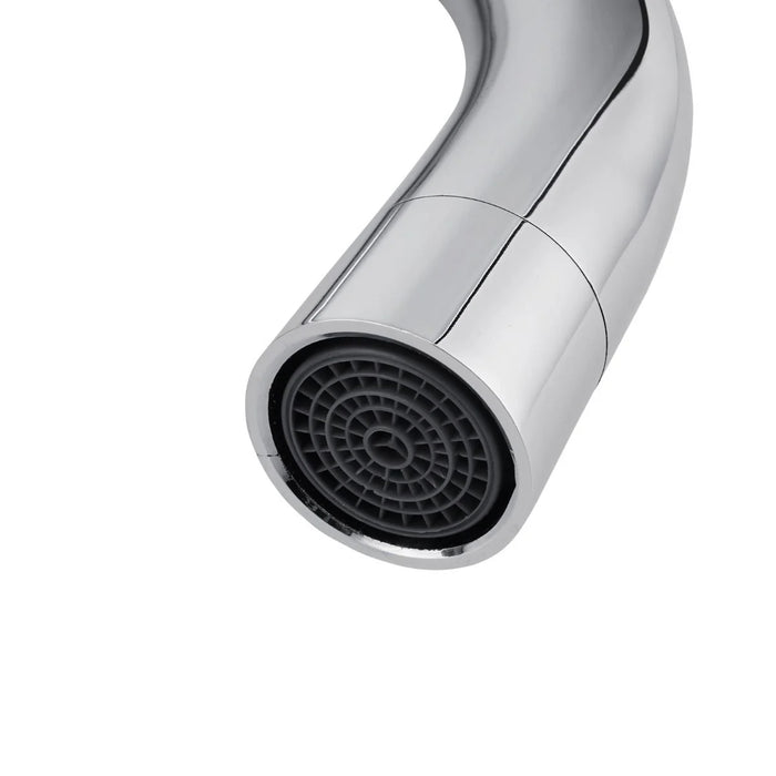Round Chrome Kitchen Sink Mixer Tap