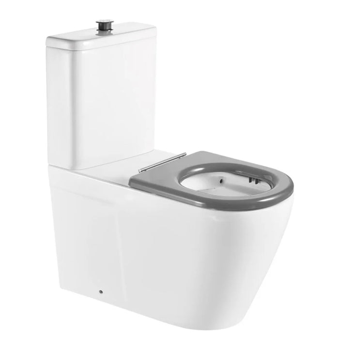 Cara ambulant toilet suite rimless 800mm grey seat & button