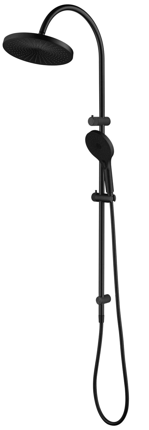 Mica Fluted Gooseneck Shower Rail - GlazeX Bathware + Glazing