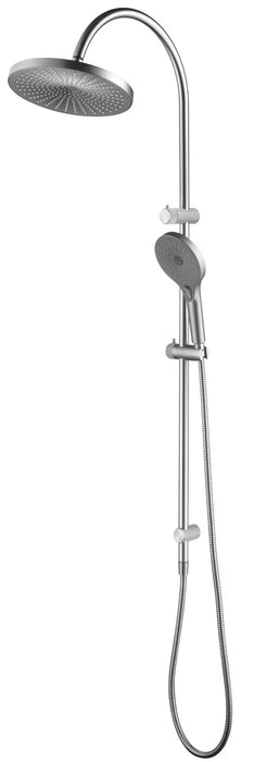 Mica Fluted Gooseneck Shower Rail - GlazeX Bathware + Glazing