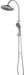 Mica Fluted Gooseneck Shower Rail - GlazeX Bathware + Glazing