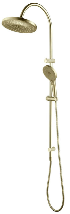 Mica Fluted Gooseneck Shower Rail - GlazeX Bathware + Glazing