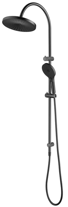 Mica Fluted Gooseneck Shower Rail - GlazeX Bathware + Glazing