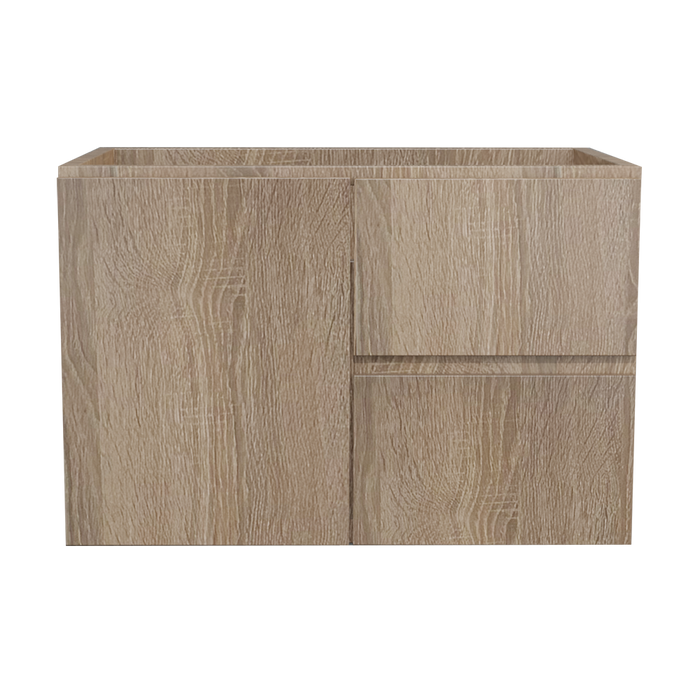 750mm Walnut vanity with ceramic moulded top