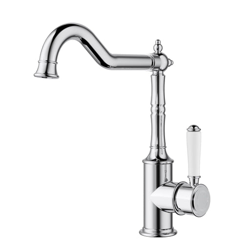 Clasico Sink Mixer Curve - Ceramic Handle - GlazeX Bathware + Glazing