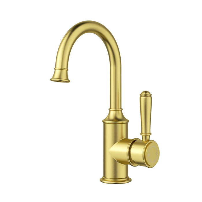 Clasico Basin Mixer Gooseneck - Standard Handle - GlazeX Bathware + Glazing