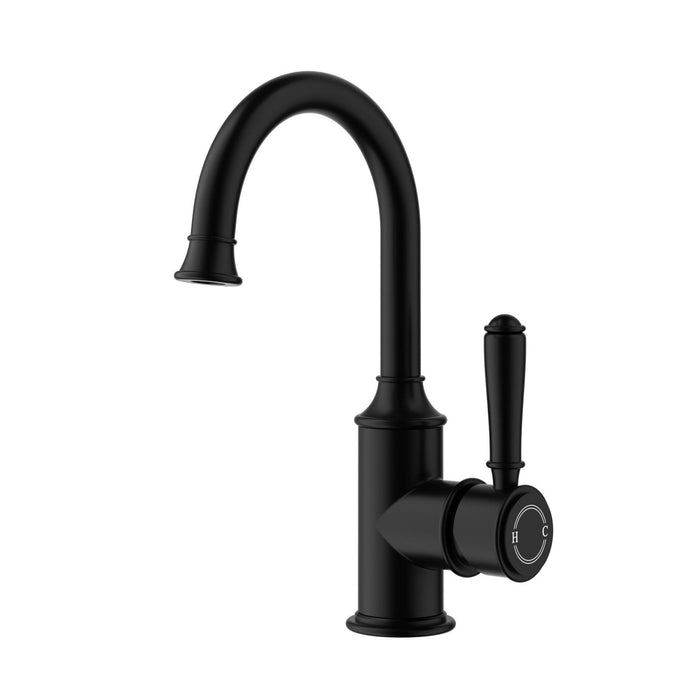 Clasico Basin Mixer Gooseneck - Standard Handle - GlazeX Bathware + Glazing