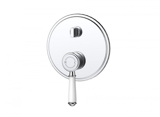 Shower Mixer with Diverter - Trim Kit - Ceramic Handle - GlazeX Bathware + Glazing