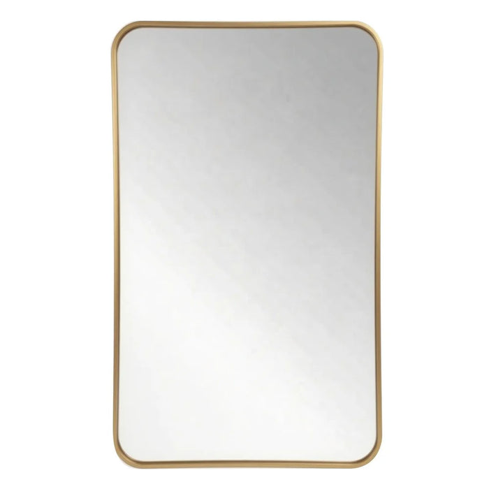 Brushed Gold Framed Aluminium Mirror 910 x 610