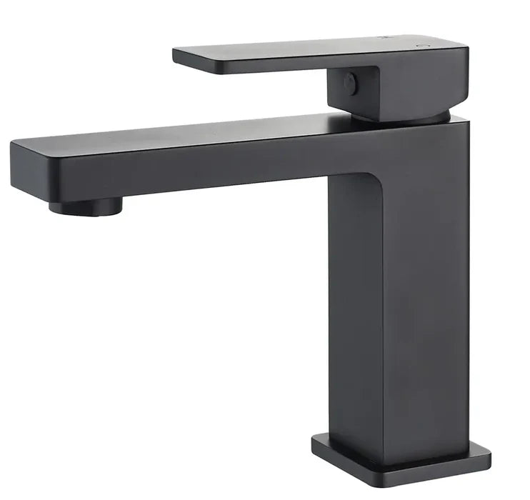 Milos black Basin Mixer - BLACK