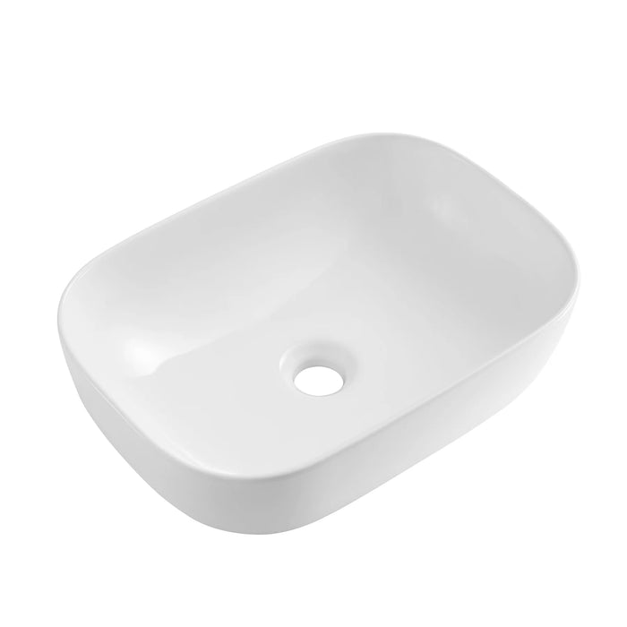 Gloss White Above Counter Ceramic Basin