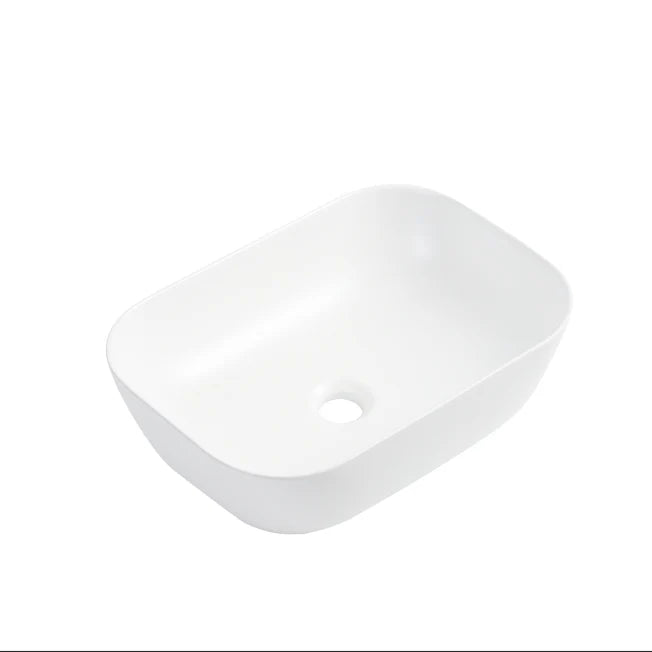 Matte White Above Counter Ceramic Basin