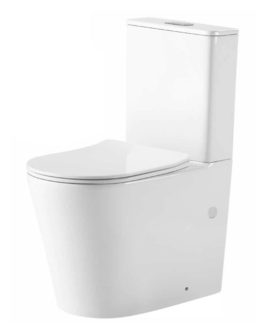 NOUVO Wall Faced Rimless Tornado Flush Toilet Suite - GlazeX Bathware + Glazing