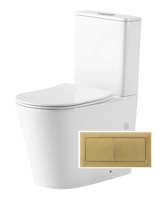 NOUVO Wall Faced Rimless Tornado Flush Toilet Suite - GlazeX Bathware + Glazing