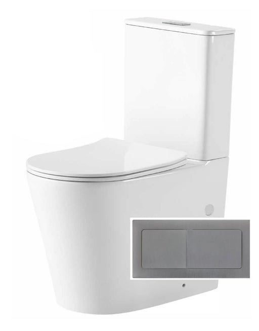 NOUVO Wall Faced Rimless Tornado Flush Toilet Suite - GlazeX Bathware + Glazing
